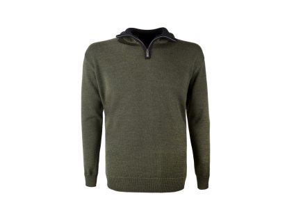 KAMA L4105 Merino sveter, tmavozelený