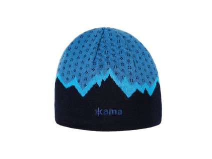 KAMA A169 Pletená Merino čiapka XL, tmavomodrá