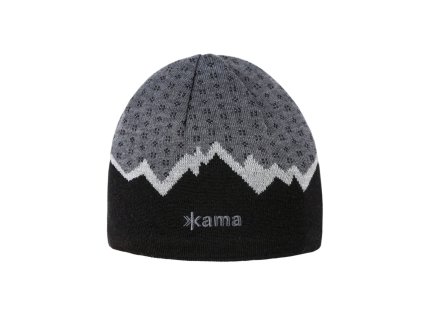 KAMA A169 Pletená Merino čiapka XL, čierna