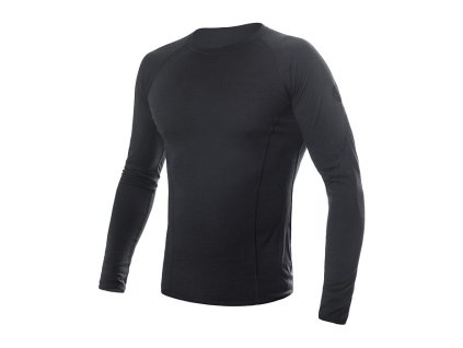SENSOR MERINO AIR pánske tričko s dlhým rukávom čierne