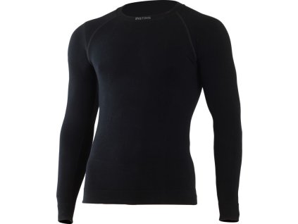 LASTING pánske merino tričko bez švov WOLF čierna