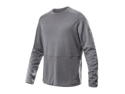 SENSOR MERINO UPPER traveller pánska mikina, šedá