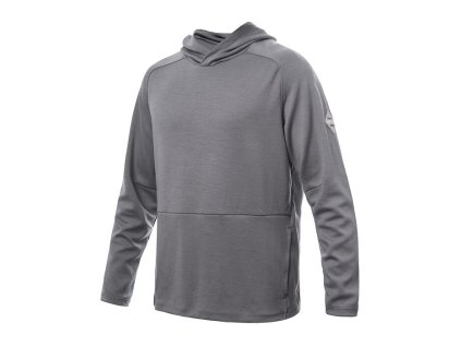 SENSOR MERINO UPPER traveller pánska mikina s kapucňou, šedá