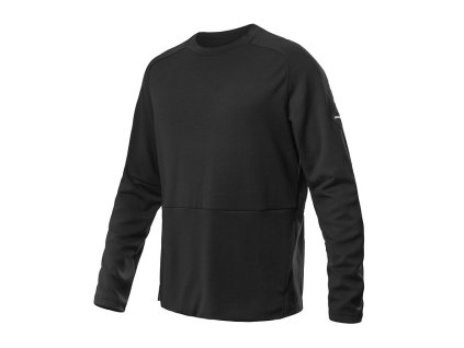 SENSOR MERINO UPPER traveller pánska mikina s kapucňou, čierna