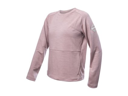 SENSOR MERINO UPPER traveller dámska mikina s kapucňou, dusty pink