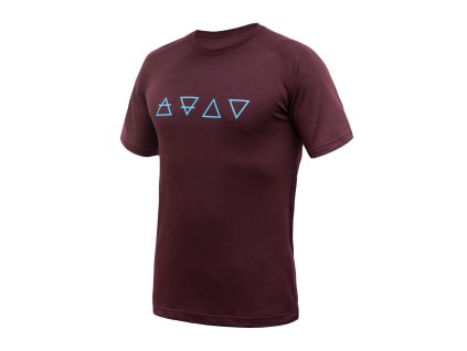 SENSOR MERINO BLEND ELEMENTS pánske tričko, port red