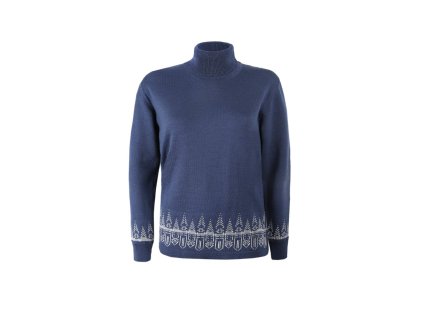 KAMA 5052 dámsky merino sveter, modrý