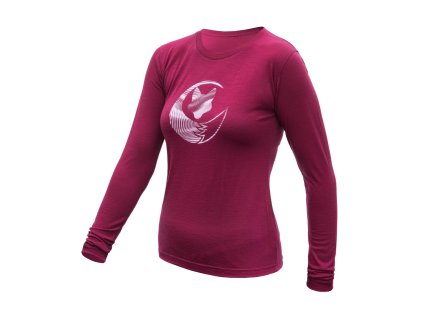 SENSOR MERINO ACTIVE PT FOX dámske tričko s dlhým rukávom, lila