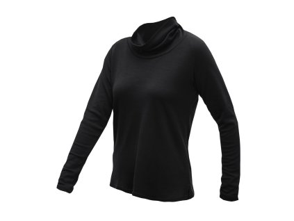 SENSOR MERINO BLEND dámske tričko s dlhým rukávom rolák čierna