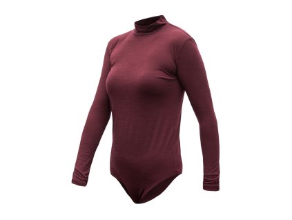SENSOR MERINO AIR dámske body s dlhým rukávom port red