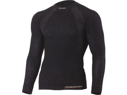 LASTING pánske merino tričko WAPOL, čierna