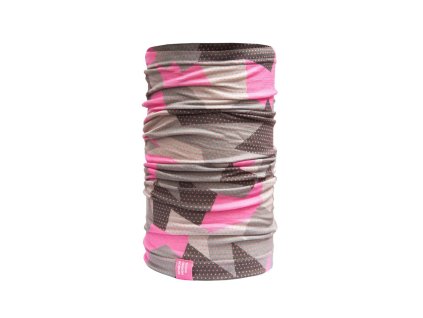 SENSOR TUBE MERINO IMPRESS šatka multifunkčná ružová/camo