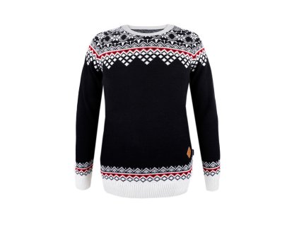 KAMA 5006 dámsky merino sveter, čierny
