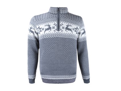 KAMA 4043 merino sveter, sivá farba