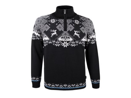 KAMA 4093 merino sveter, farba čierna