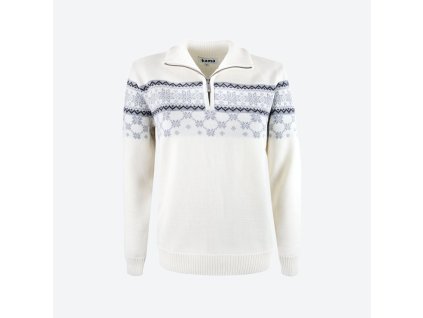 KAMA 5007 dámsky merino sveter, prírodne biely