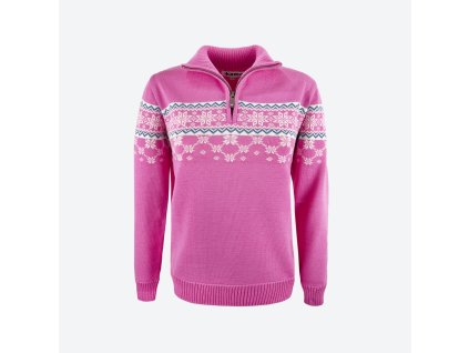 KAMA 5007 dámsky merino sveter, ružový