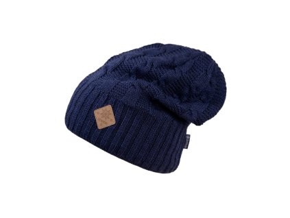 KAMA A107 pletená merino čiapka, modrá