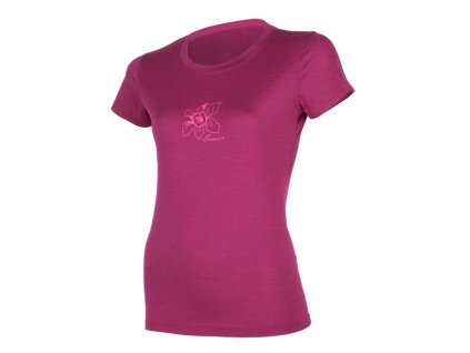SENSOR MERINO ACTIVE PT ORCHID dámske tričko s krátkym rukávom lila