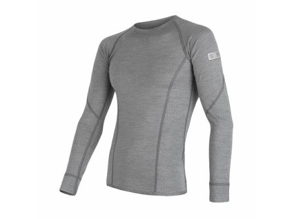 SENSOR MERINO ACTIVE pánske tričko s dlhým rukávom svetlosivá
