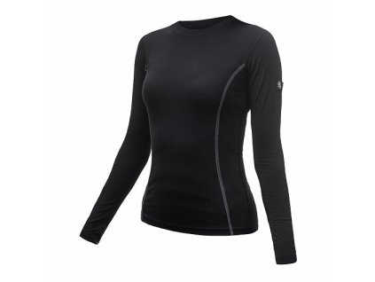 SENSOR MERINO ACTIVE dámske tričko s dlhým rukávom, čierna