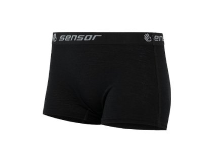 SENSOR MERINO ACTIVE dámske nohavičky s nohavičkou, čierna