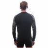SENSOR MERINO IMPRESS pánske tričko s dlhým rukávom, čierna/camo