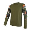 SENSOR MERINO IMPRESS pánske tričko s dlhým rukávom safari/camo