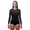 SENSOR MERINO IMPRESS dámske tričko s dlhým rukávom, čierna/pattern