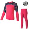 SENSOR MERINO IMPRESS SET detské tričko s dlhým rukávom+spodky, magenta/floral
