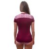 SENSOR MERINO IMPRESS dámske tričko s krátkym rukávom, lila/pattern