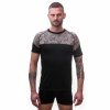 SENSOR MERINO IMPRESS pánske tričko s krátkym rukávom, čierna/skulls
