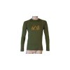 SENSOR MERINO DF CAMP pánske tričko s dlhým rukávom safari, zelená