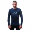 SENSOR MERINO DF CAMP pánske tričko s dlhým rukávom, deep blue