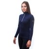 SENSOR MERINO UPPER dámska mikina na krátky zips, deep blue