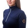 SENSOR MERINO UPPER dámska mikina na krátky zips, deep blue