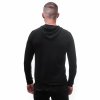 SENSOR MERINO UPPER RJ pánska mikina klokanka s kapucňou, čierna
