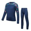 SENSOR MERINO IMPRESS SET detské tričko s dlhým rukávom+spodky, deep blue