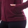 SENSOR MERINO UPPER dámska mikina so zipsom po celej dĺžke, port red