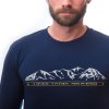 SENSOR MERINO ACTIVE PT MOUNTAINS pánske tričko s dlhým rukávom, tmavomodré (Veľkosť XXL)