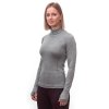 SENSOR MERINO BOLD dámske tričko s dlhým rukávom roll neck cool, šedá