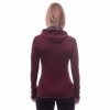 SENSOR MERINO UPPER FOX dámska mikina klokanka s kapucňou, port red