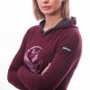 SENSOR MERINO UPPER FOX dámska mikina klokanka s kapucňou, port red