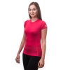 SENSOR MERINO ACTIVE dámske tričko s rukávom okolo krku, magenta
