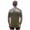 SENSOR MERINO IMPRESS pánske tričko s krátkým rukávom, safari/camo