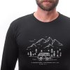 SENSOR MERINO ACTIVE PT VAN LIFE pánske tričko s dlhým rukávom, čierna