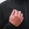 SENSOR MERINO UPPER pánska mikina s krátkym zipsom, čierna