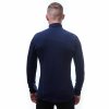 SENSOR MERINO UPPER pánska mikina s krátkym zipsom, deep blue
