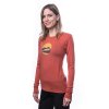 SENSOR MERINO ACTIVE TRIGLAV dámske tričko s dlhým rukávom, terakota