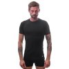 SENSOR MERINO DF pánske tričko s krátkym rukávom, čierna